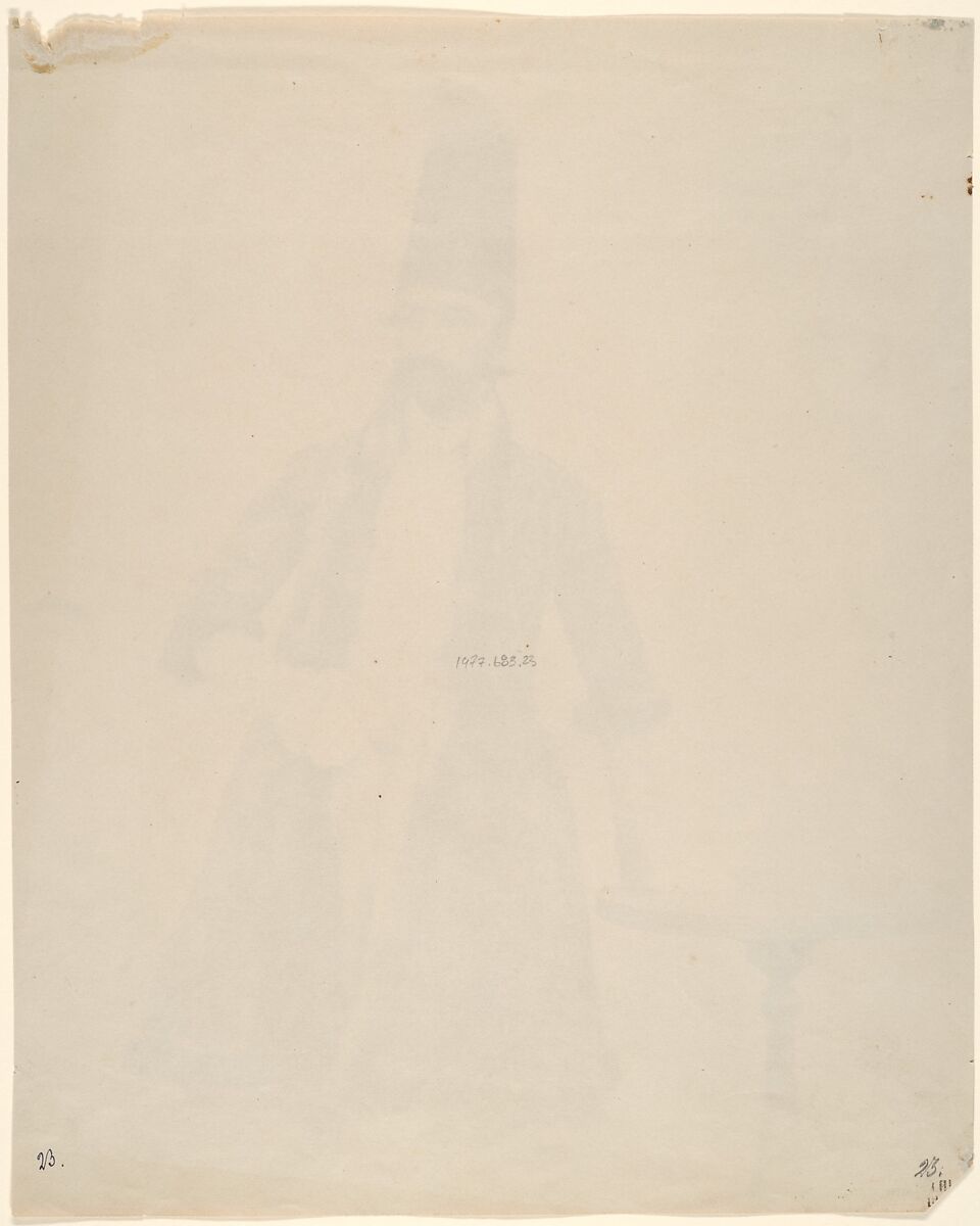 [Naser al-Din Shah], Possibly by Luigi Pesce (Italian, 1818–1891), Salted paper print