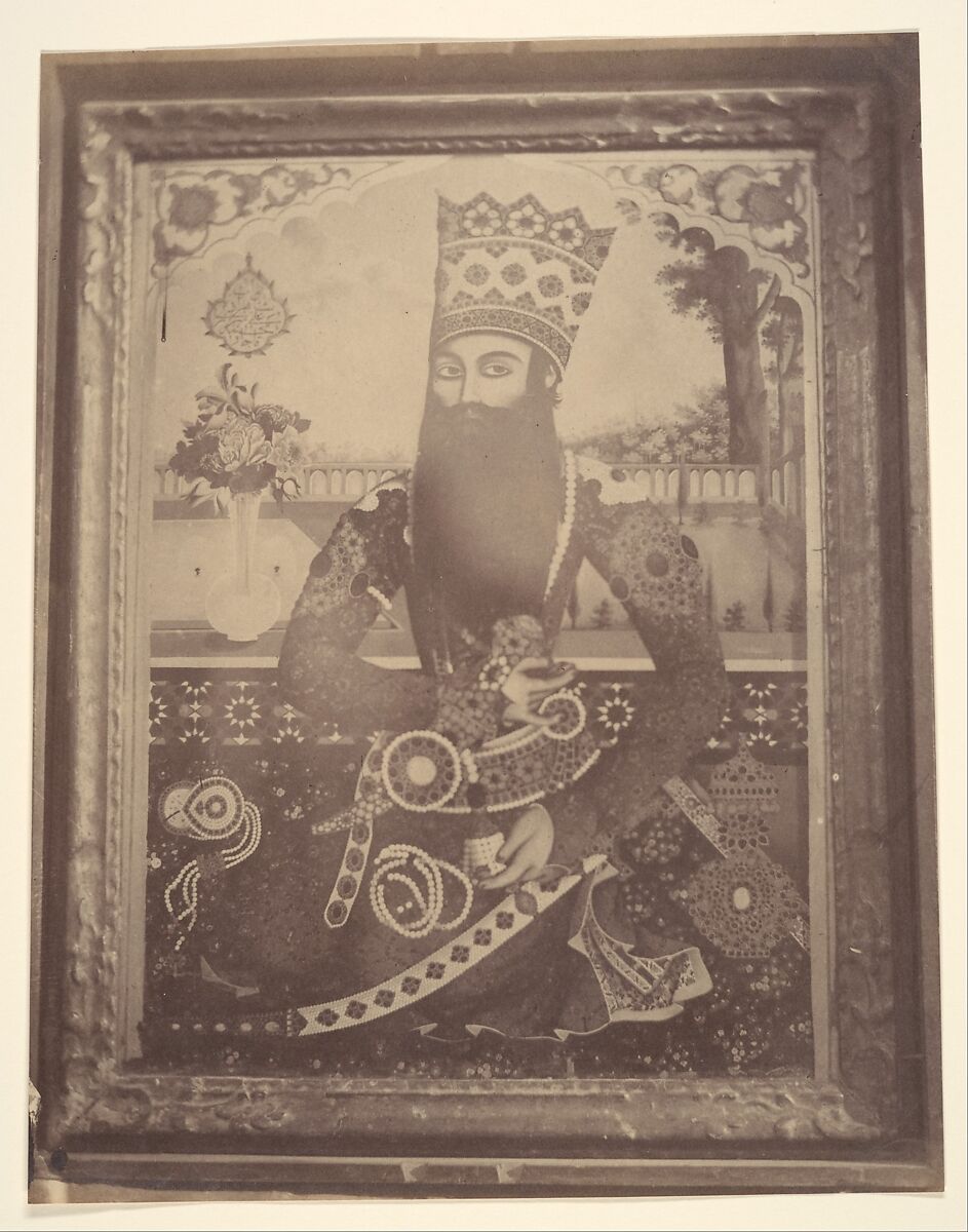[Fath-Ali Shah, Painting that Once Belonged to Hmah [?] Saula, Uncle of the King.], Possibly by Luigi Pesce (Italian, 1818–1891), Albumen silver print 