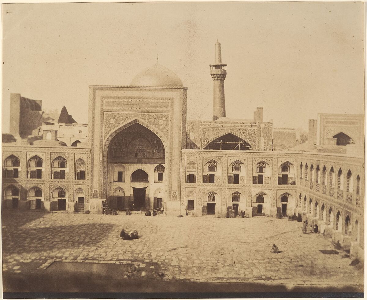[New Court of Imam Riza, MESHED], Possibly by Luigi Pesce (Italian, 1818–1891), Albumen silver print 