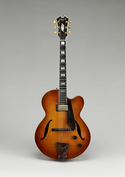 Archtop Guitar, James D&#39;Aquisto (American, New York 1935–1995 Corona, California), Maple, macassar ebony, iron, brass, American 