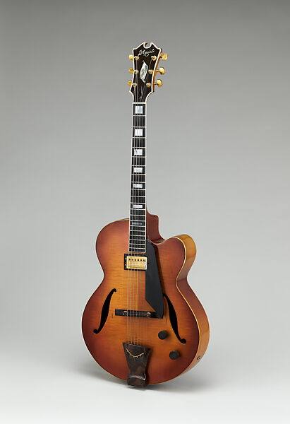 Archtop Guitar, James D'Aquisto (American, New York 1935–1995 Corona, California), Maple, macassar ebony, iron, brass, American