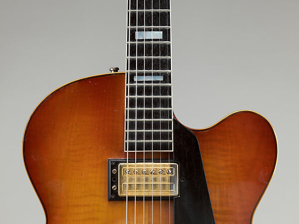 Archtop Guitar, James D'Aquisto (American, New York 1935–1995 Corona, California), Maple, macassar ebony, iron, brass, American
