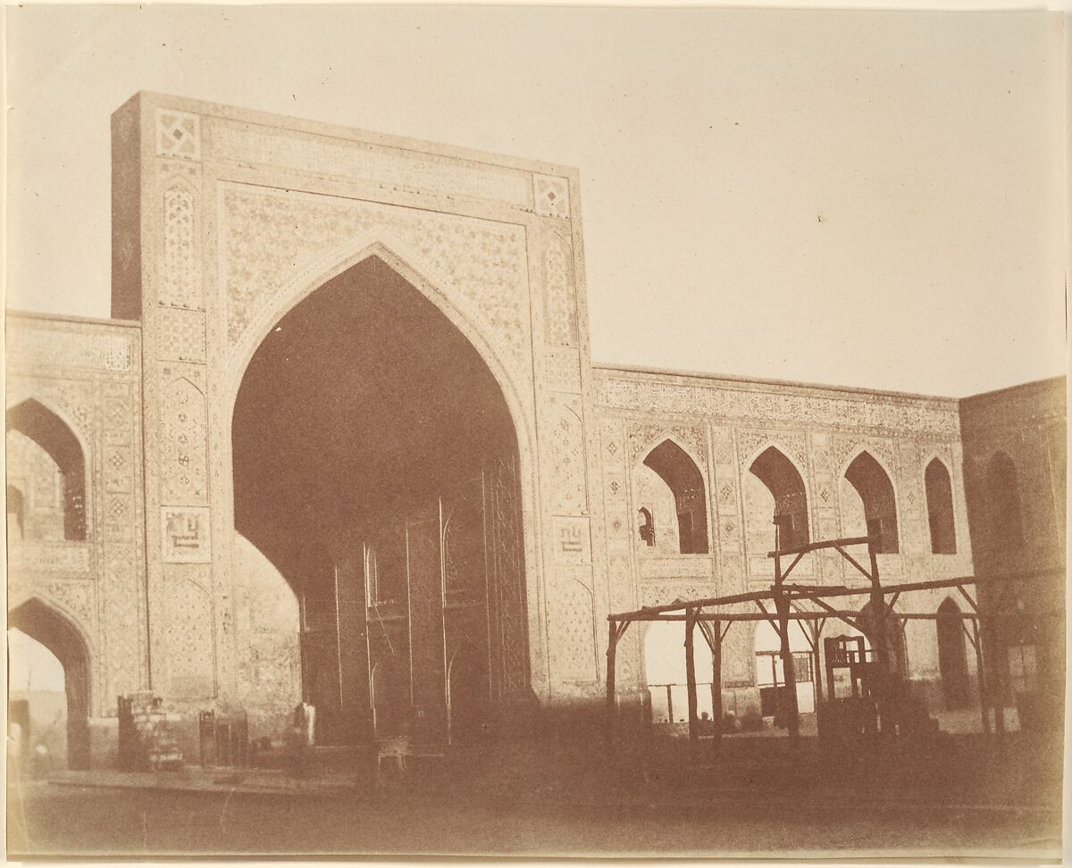 [Court of the mosque Gawhar Shad, MESHED, 1418 (?)], Possibly by Luigi Pesce (Italian, 1818–1891), Albumen silver print 