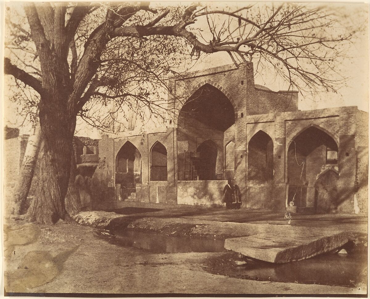 [Nadir Shah's Golden Gate and Minaret. Otherwise known as the Golden Iwan of Ali Shir Nawai, late 15th Century with Restorations. MESHED], Possibly by Luigi Pesce (Italian, 1818–1891), Albumen silver print 