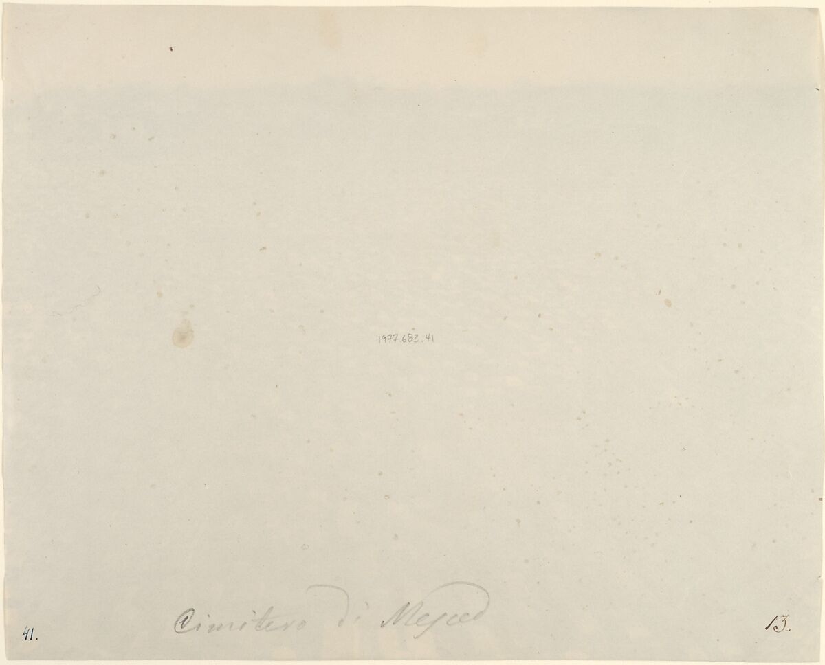 [Cemetry of MESHED], Possibly by Luigi Pesce (Italian, 1818–1891), Albumen silver print