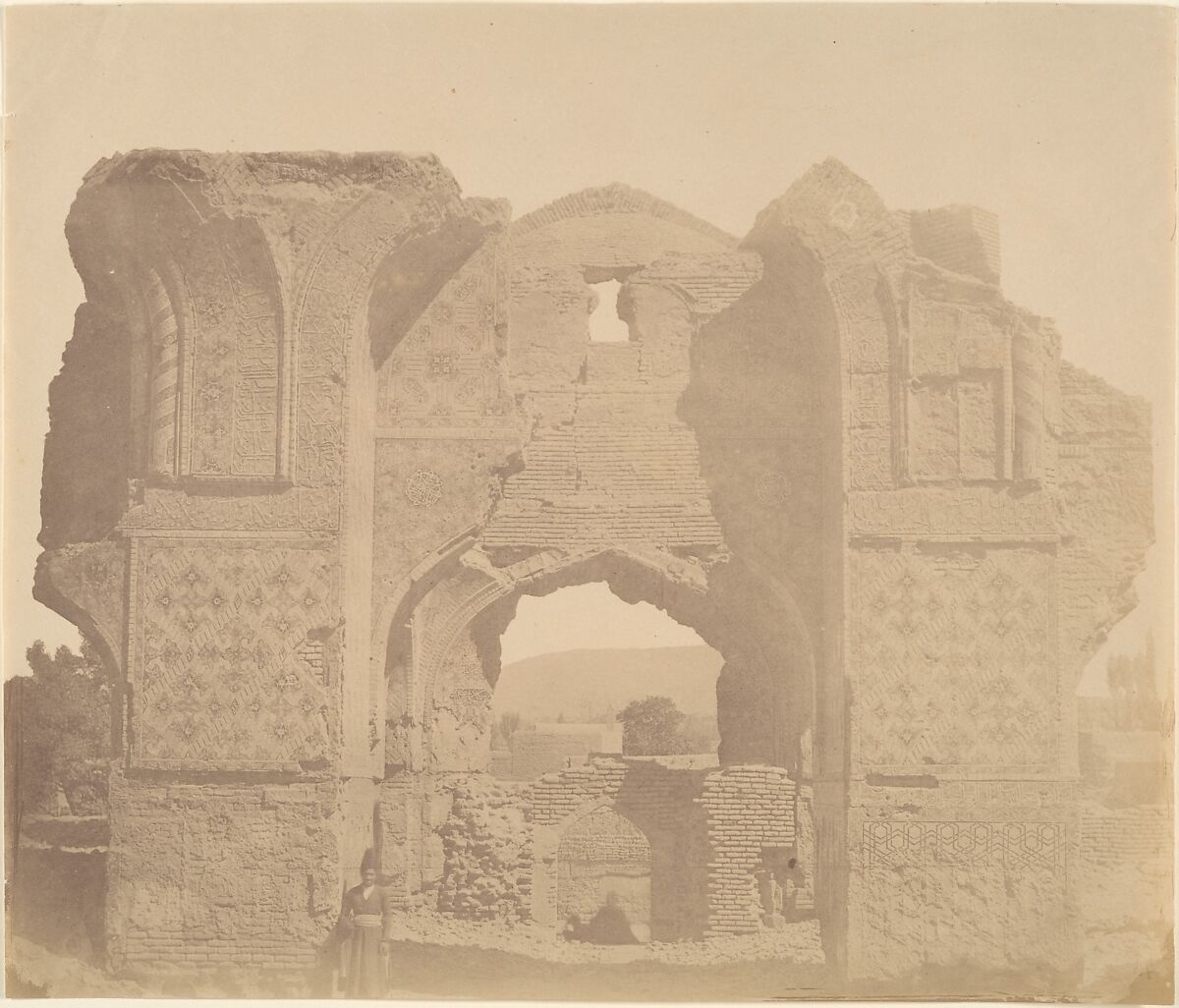 [Blue Mosque of TABRIZ, 1465.], Possibly by Luigi Pesce (Italian, 1818–1891), Albumen silver print 