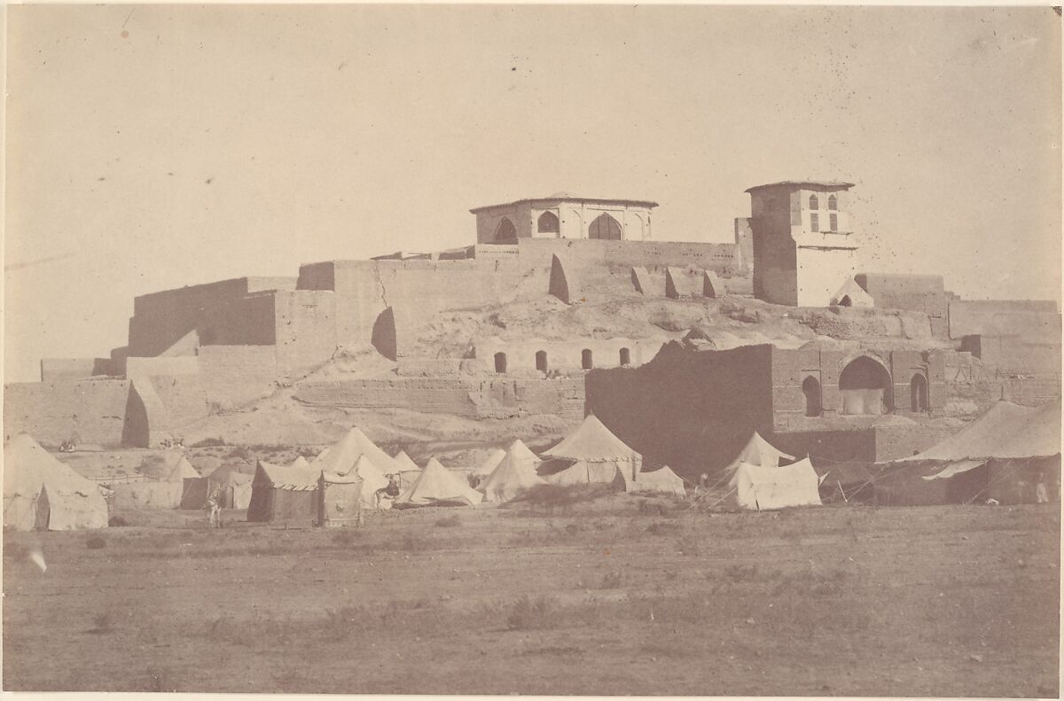 [A Persian Citadel in the Environs of Sultaniye], Possibly by Luigi Pesce (Italian, 1818–1891), Albumen silver print 