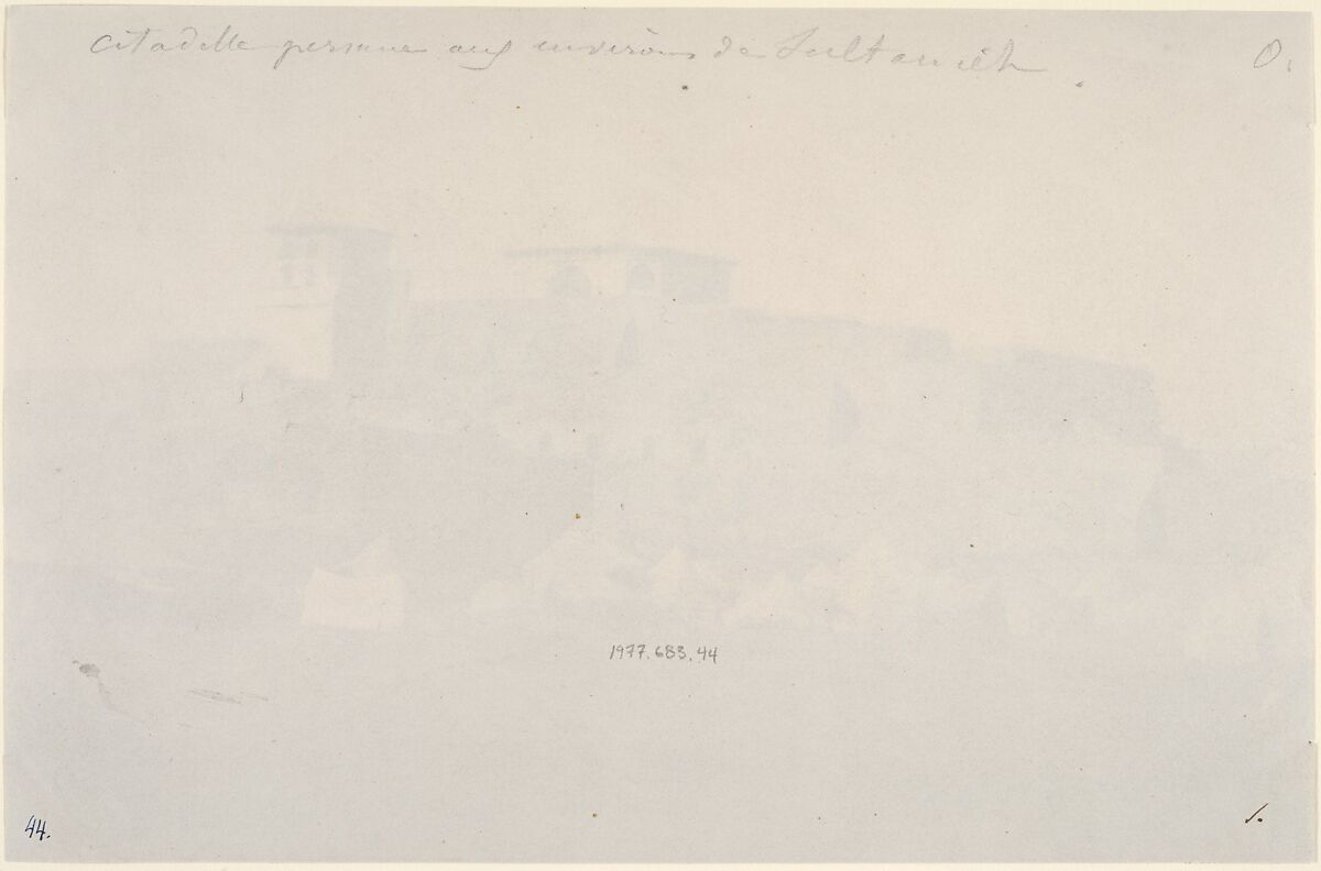 [A Persian Citadel in the Environs of Sultaniye], Possibly by Luigi Pesce (Italian, 1818–1891), Albumen silver print