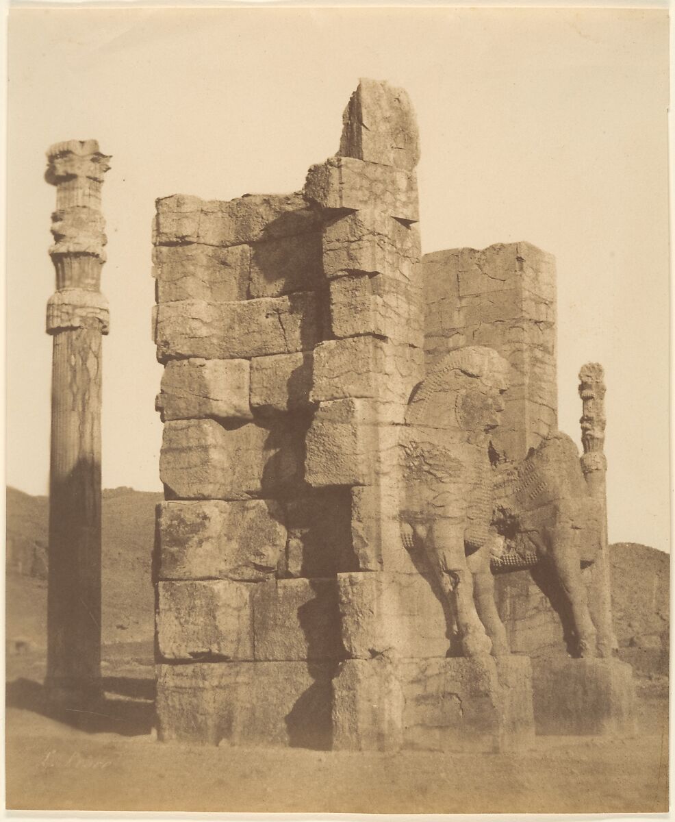 (10) [Gate of all Nations, Persepolis, Fars], Luigi Pesce (Italian, 1818–1891), Albumen silver print 