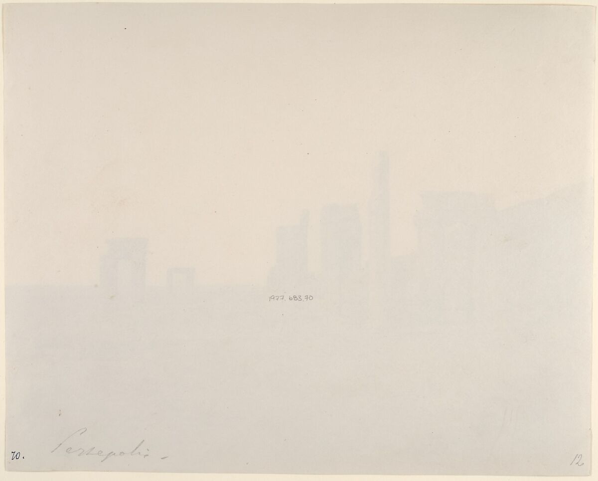 (12) [Persepolis, (W: before restoration), Luigi Pesce (Italian, 1818–1891), Albumen silver print