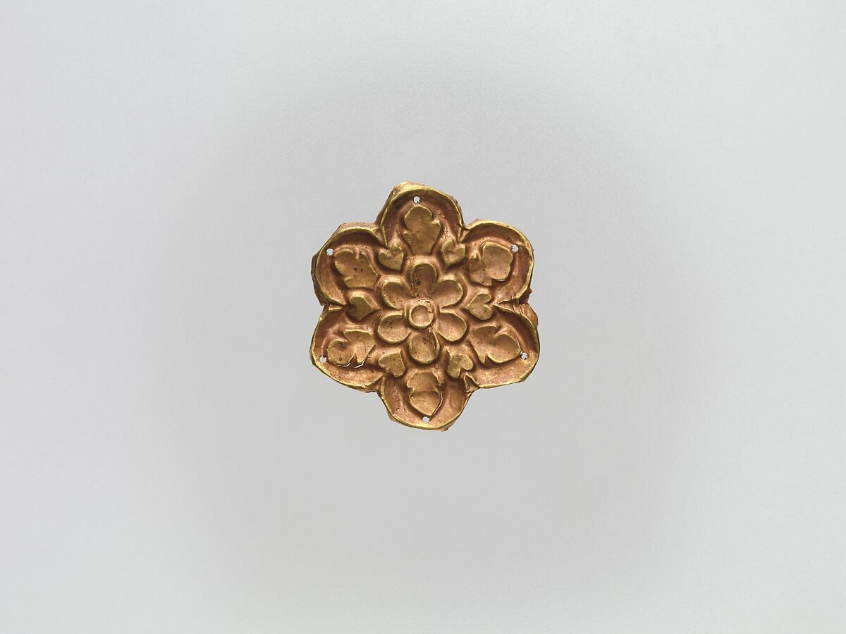 Flower-Shaped Fitting, Gold, Northwest China/Eastern Central Asia 