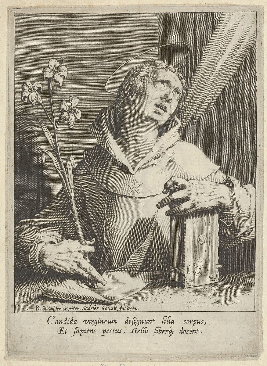 Saint Dominic, Johann Sadeler I (Netherlandish, Brussels 1550–1600/1601 Venice), Engraving 