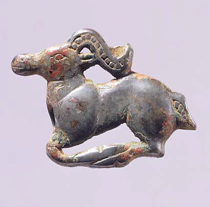 Harness Ornament in the Shape of Gazelle, Bronze, Northeast China 