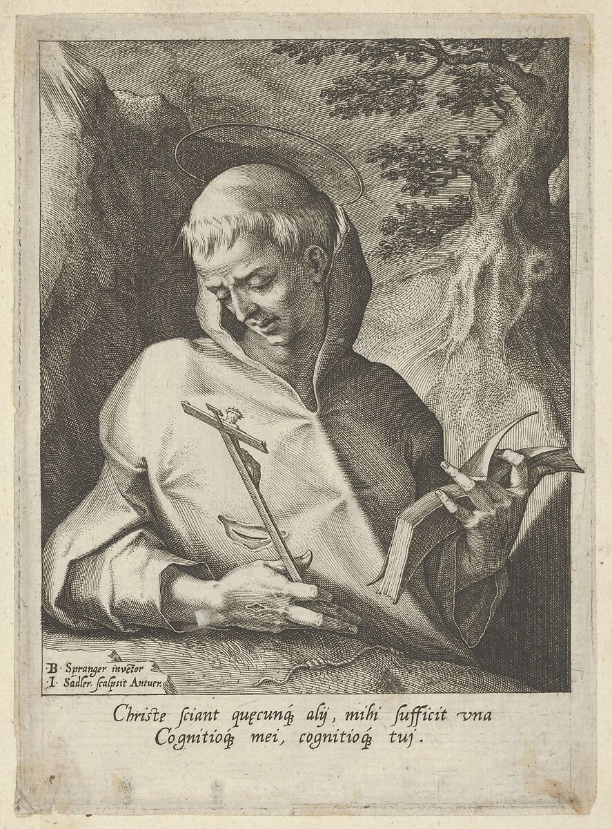 Saint Francis, Johann Sadeler I  Netherlandish, Engraving