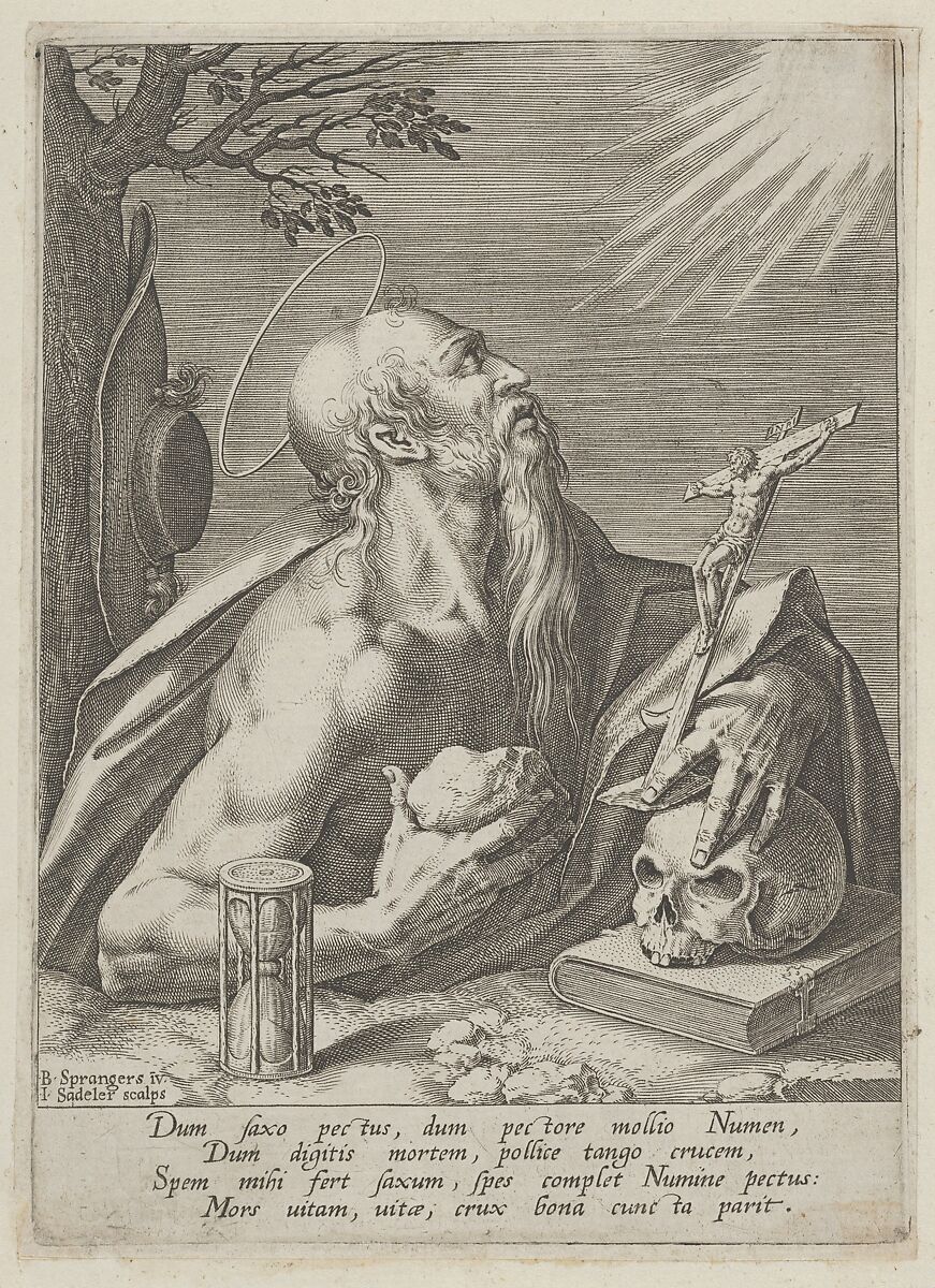 Saint Jerome, Johann Sadeler I  Netherlandish, Engraving