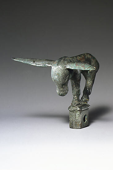 Finial in the Shape of Kulan, Tinned bronze, Northwest China and southwestern Inner Mongolia 
