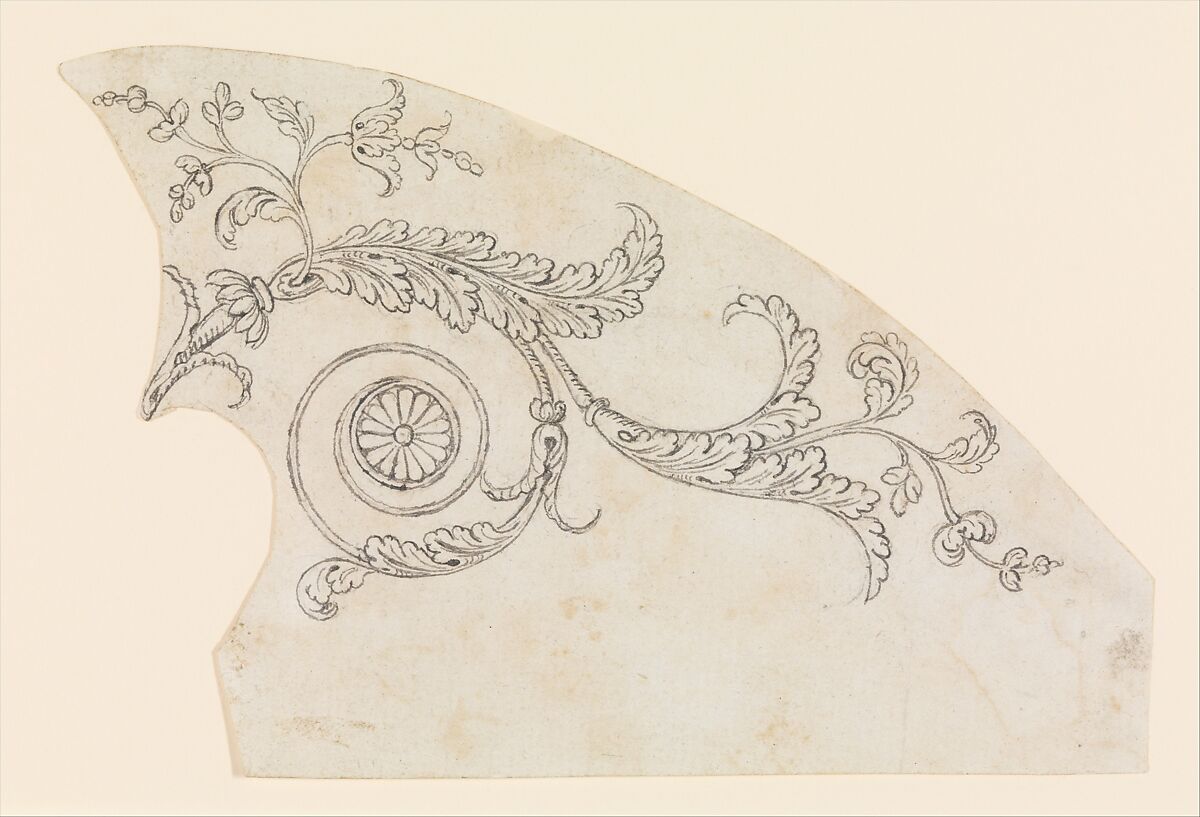 Design for the Decoration of Firearms, Workshop of Nicolas Noël Boutet (French, Versailles and Paris, 1761–1833), Pencil, ink, gray wash on paper, French, Versailles 