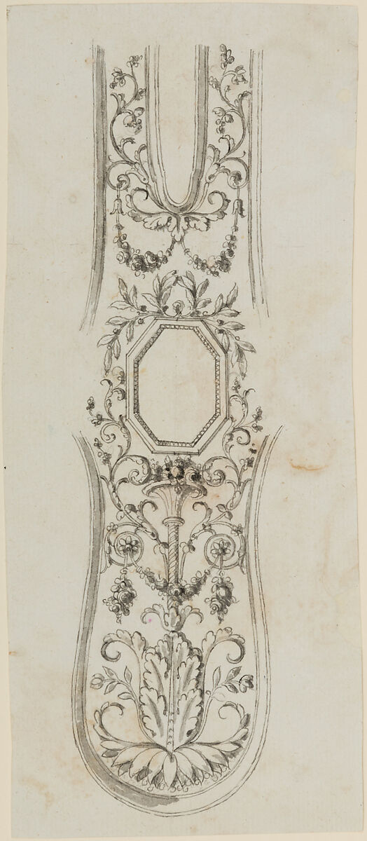 Designs for the Decoration of Firearms, Workshop of Nicolas Noël Boutet (French, Versailles and Paris, 1761–1833), Pencil, ink, gray wash on paper, French, Versailles 