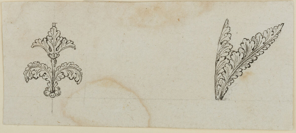 Two Designs for the Decoration of Firearms, Workshop of Nicolas Noël Boutet (French, Versailles and Paris, 1761–1833), Pencil, ink, gray wash on paper, French, Versailles 