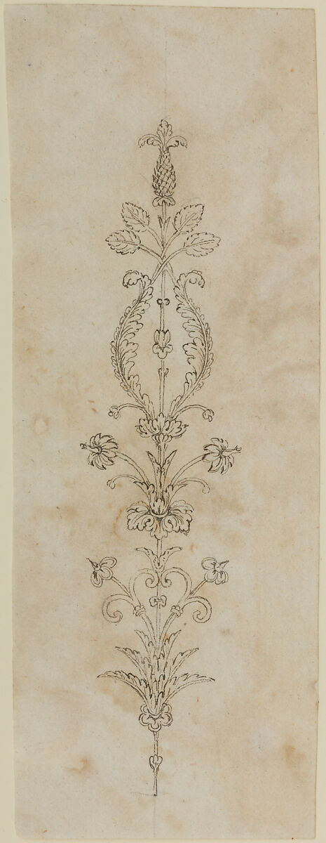 Design for the Decoration of Firearms, Workshop of Nicolas Noël Boutet (French, Versailles and Paris, 1761–1833), Pencil, ink, gray wash on paper, French, Versailles 