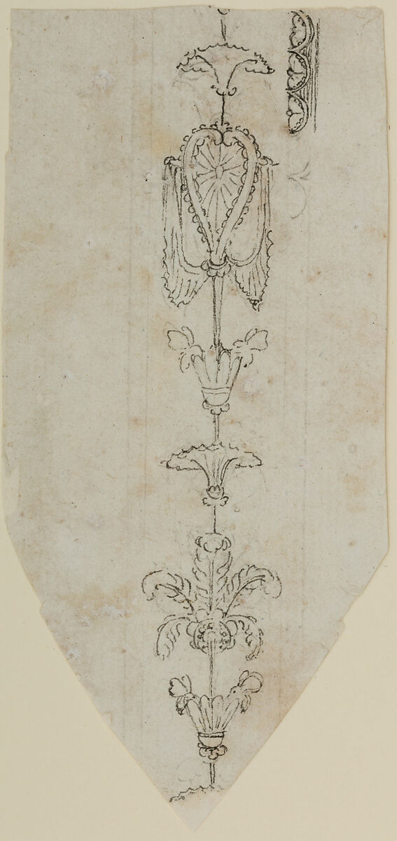 Design for the Decoration of Firearms, Workshop of Nicolas Noël Boutet (French, Versailles and Paris, 1761–1833), Pencil, ink, gray wash on paper, French, Versailles 