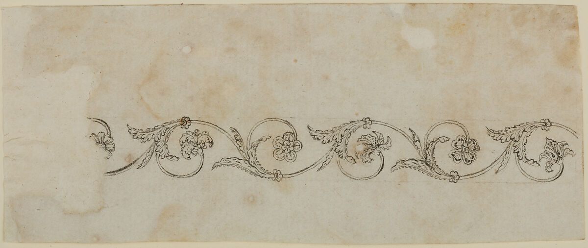 Design for the Decoration of Firearms, Workshop of Nicolas Noël Boutet (French, Versailles and Paris, 1761–1833), Pencil, ink, gray wash on paper, French, Versailles 