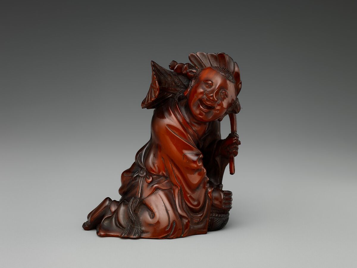 Boys with leaves and boxes, Horn, China