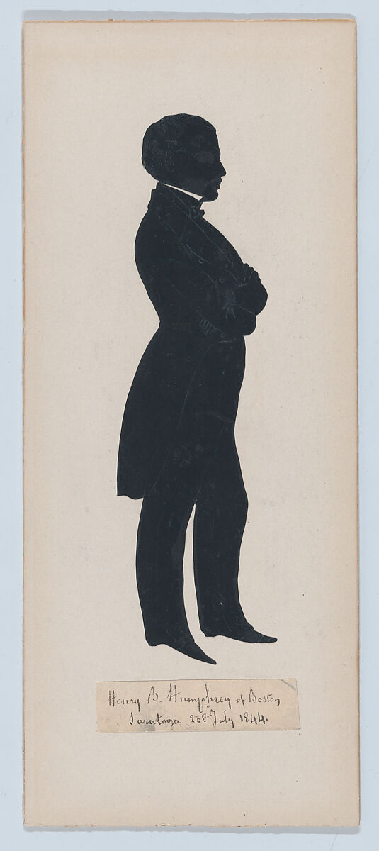 Henry B. Humphrey of Boston, Auguste Edouart (French, 1789–1861), Cut paper silhouette 