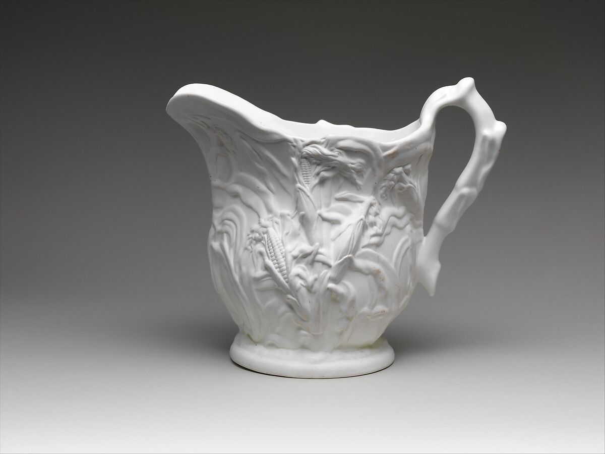 Corn pitcher, Southern Porcelain Company, porcelain, American 