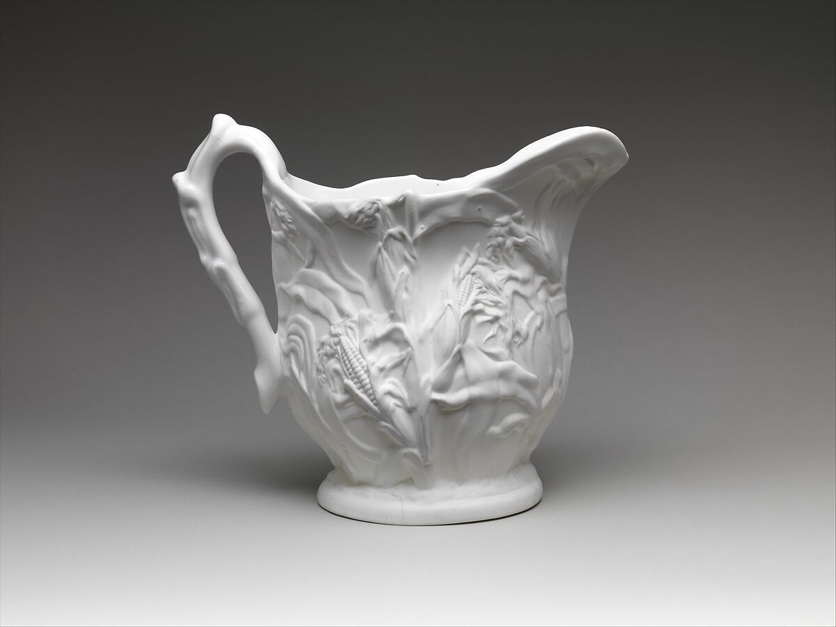 Corn pitcher, Southern Porcelain Company, porcelain, American