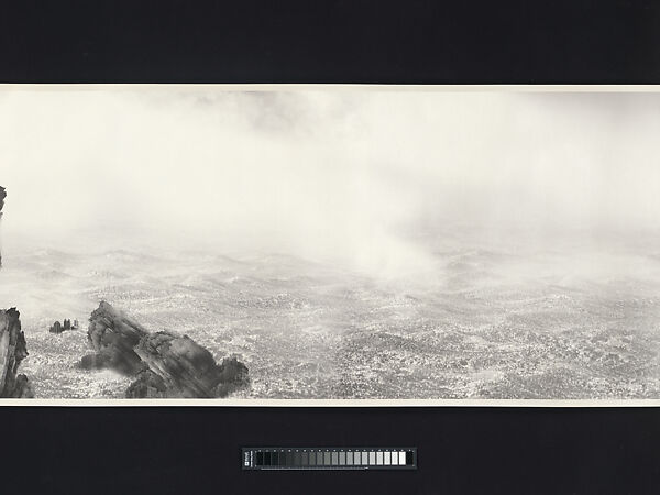 Viewing the Tide, Yang Yongliang (Chinese, born 1980), Handscroll; inkjet print of a digital photographic collage on xuan paper, China