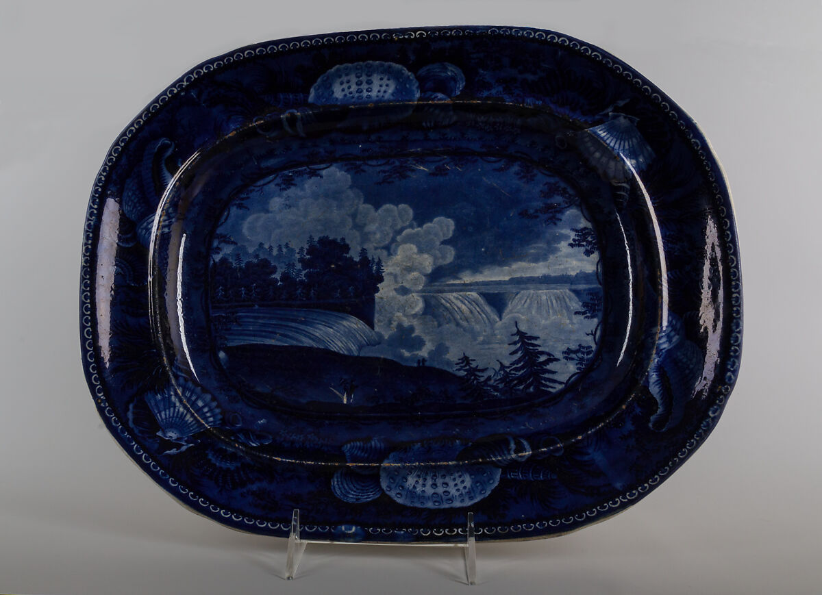 Platter, Enoch Wood &amp; Sons (British, active Burslem, 1818–46), Earthenware, transfer-printed, British (American market)