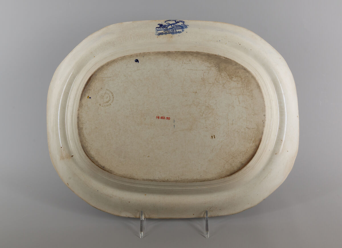 Platter, Enoch Wood &amp; Sons (British, active Burslem, 1818–46), Earthenware, transfer-printed, British (American market)