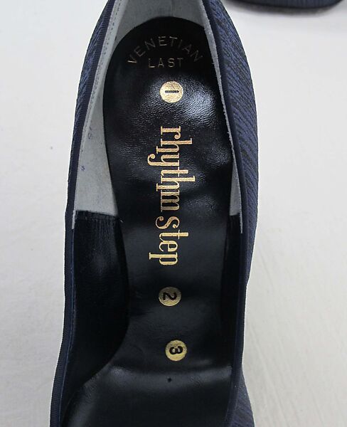 Shoes, synthetic fiber, plastic, metal, American