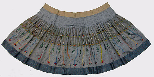 Theatrical skirt with peacock feather design