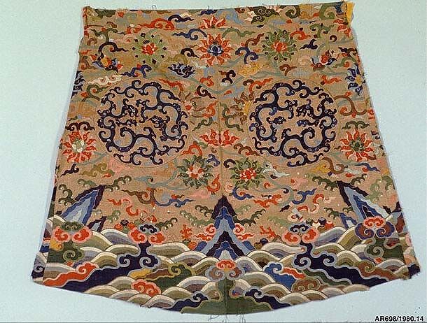 Robe, Silk and metal tapestry on gold ground., Tibet 