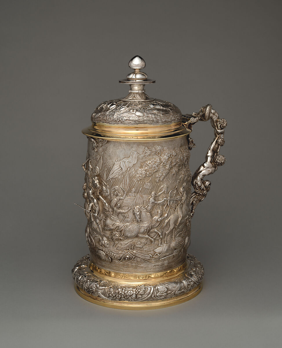 Tankard (one of a pair), Edward Farrell (British, 1779–1850), Silver, gilded silver, British, London
