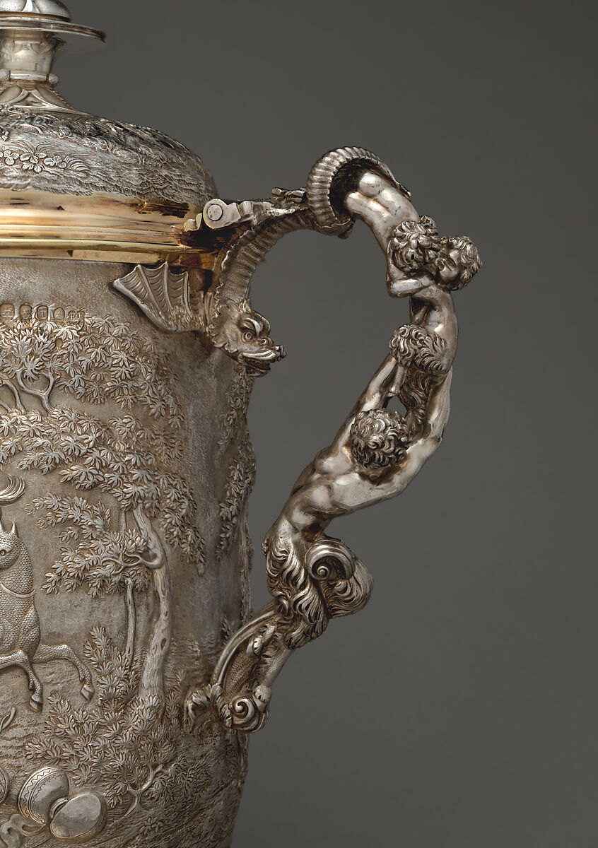 Tankard (one of a pair), Edward Farrell (British, 1779–1850), Silver, gilded silver, British, London