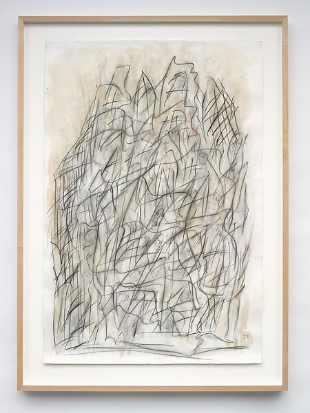 9/11: Interrupting the Morning News, Thornton Dial (American, Emelle, Alabama 1928–2016 McCalla, Alabama), Graphite, charcoal, and watercolor on paper 