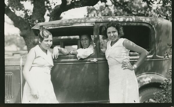 Three Young Kiowas, Horace Poolaw (Native American, Kiowa, Oklahoma, 1906–1984), Photograph, Kiowa 