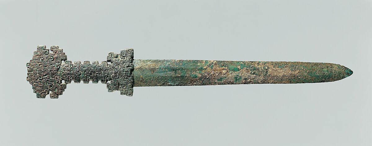 Short Sword with Ornate Handle, Bronze, North China 