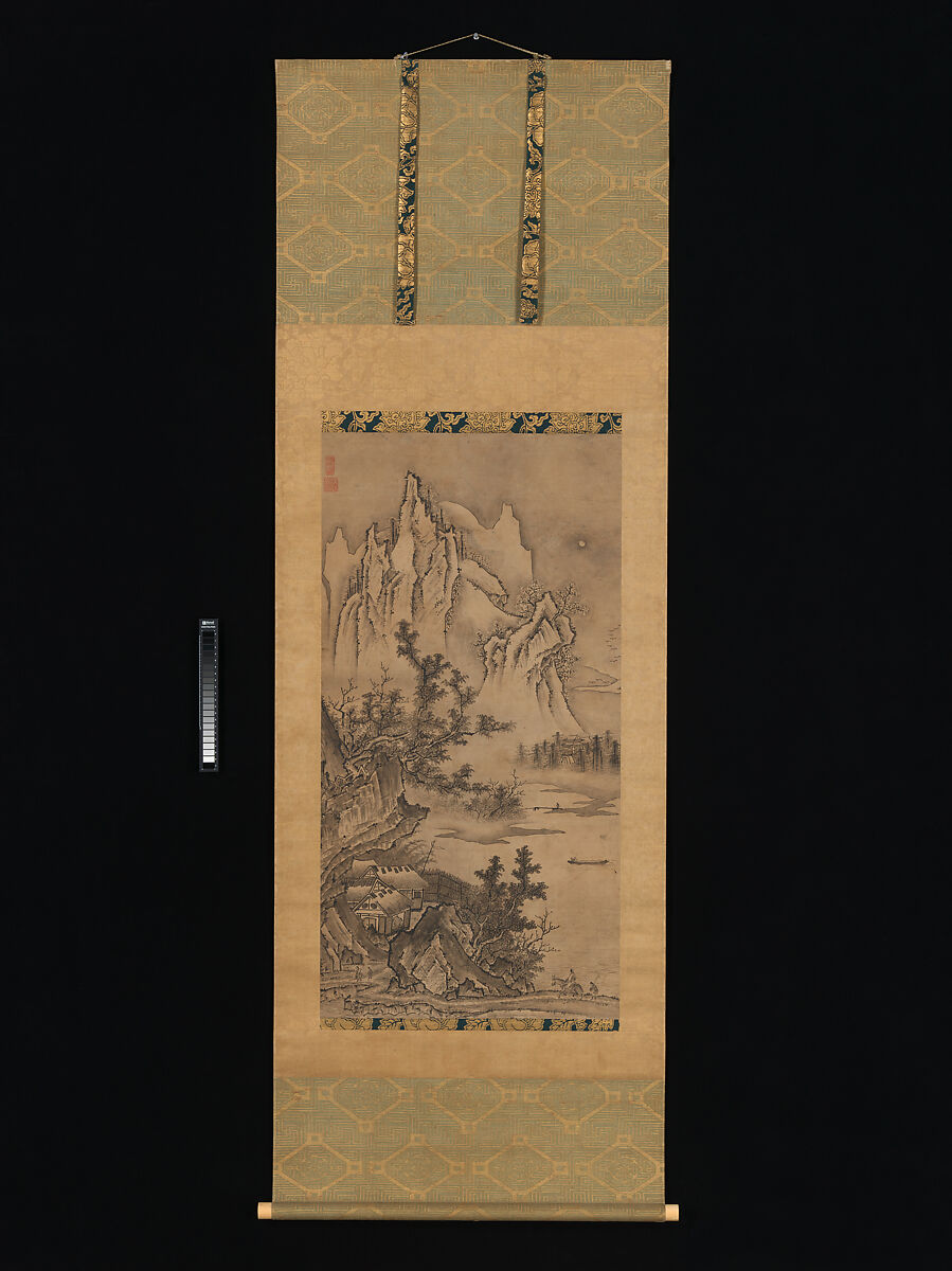 Landscapes of the Four Seasons, Keison (Japanese, active mid-16th century), Pair of hanging scrolls; ink on paper, Japan