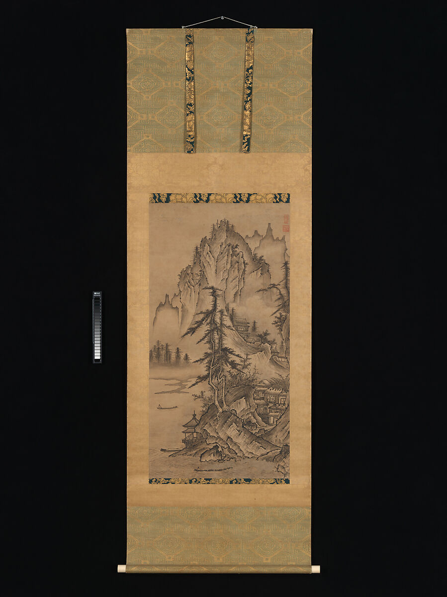 Landscapes of the Four Seasons, Keison (Japanese, active mid-16th century), Pair of hanging scrolls; ink on paper, Japan