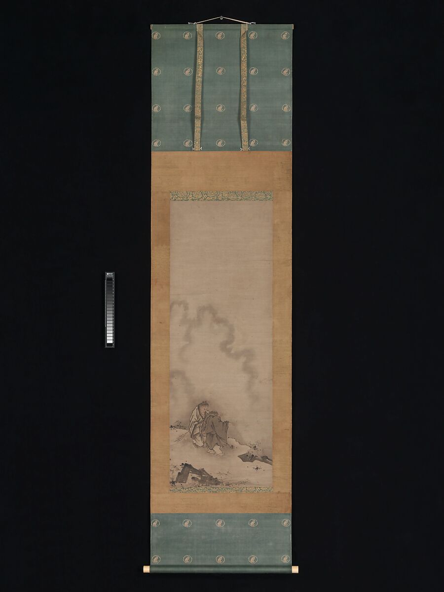 Fenggan, Hanshan, and Shide, Reisai (Japanese, active ca. 1430–50), Pair of hanging scrolls; ink and color on paper, Japan