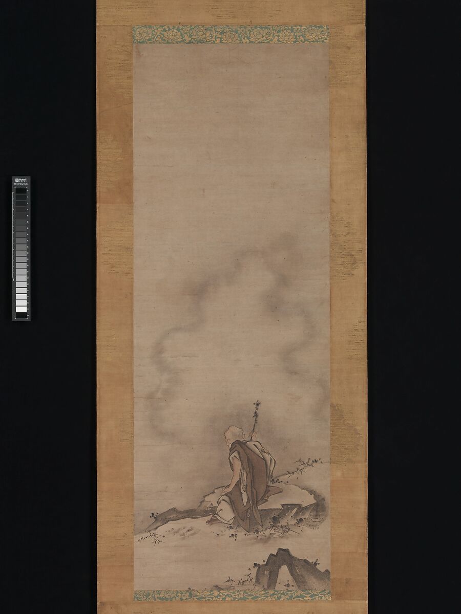 Fenggan, Hanshan, and Shide, Reisai (Japanese, active ca. 1430–50), Pair of hanging scrolls; ink and color on paper, Japan 