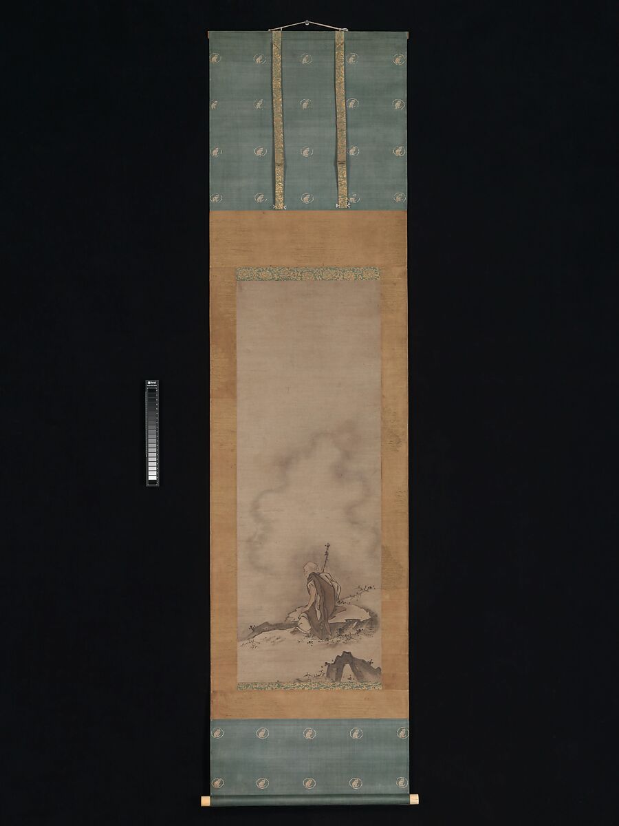Fenggan, Hanshan, and Shide, Reisai (Japanese, active ca. 1430–50), Pair of hanging scrolls; ink and color on paper, Japan