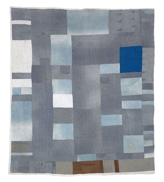 Blocks and Strips work-clothes quilt, Lucy Mingo (American, born Rehoboth, Alabama, 1931), Top and back: cotton 