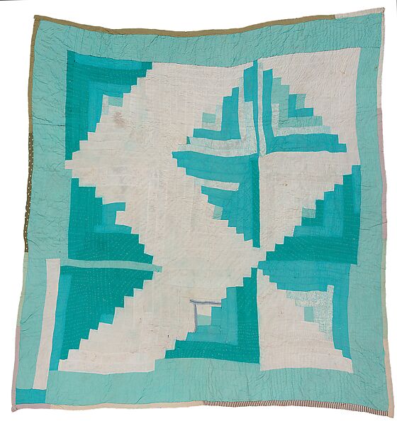 Log Cabin quilt, Mary Elizabeth Kennedy (American, Boykin, Alabama 1911–1991 Boykin, Alabama), Top: cotton and rayon; back: cotton and rayon 