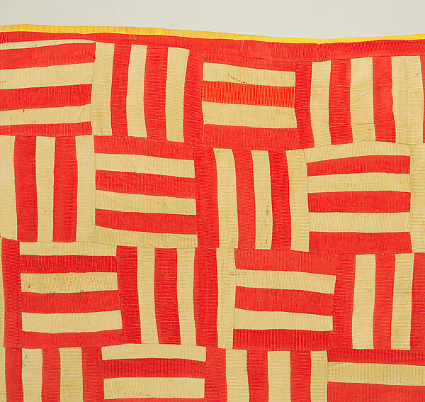 Basket-Weave quilt, Nettie Jane Kennedy (American, Boykin, Alabama 1916–2002  Boykin, Alabama), Top: cotton; back: cotton-polyester blend