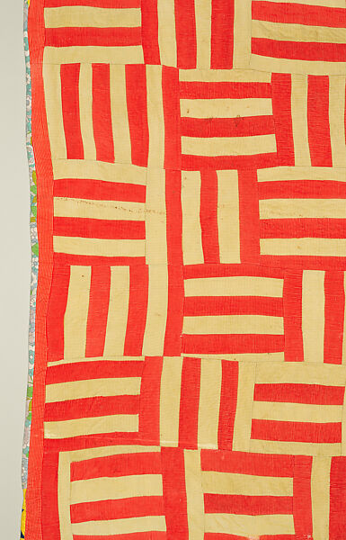 Basket-Weave quilt, Nettie Jane Kennedy (American, Boykin, Alabama 1916–2002  Boykin, Alabama), Top: cotton; back: cotton-polyester blend